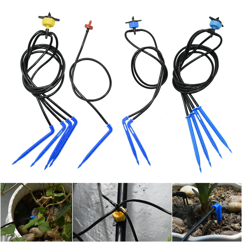Urban Farming System - เรือนกระจกกระถางโค้งลูกศรหยดชลประทานชุด 2L4L8L การชดเชยความดัน Dripper 3/5 มม.1/2/4
